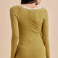 Square Neck Lace Ribbed Tops