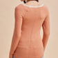 Square Neck Lace Ribbed Tops