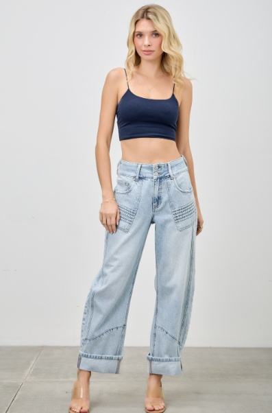 Saige Denim Barrel Jeans