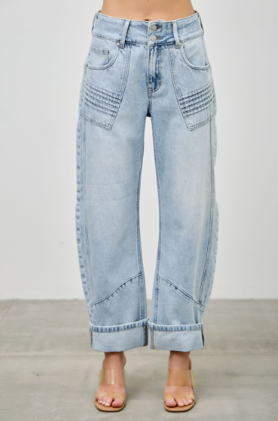 Saige Denim Barrel Jeans