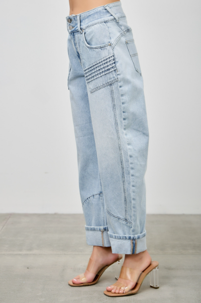 Saige Denim Barrel Jeans