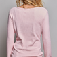 Ribbed Knit Henley Tops