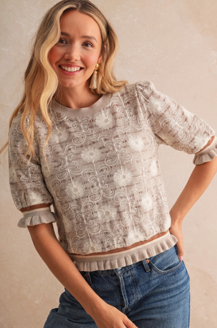 Sweet Memories Embroidered Top