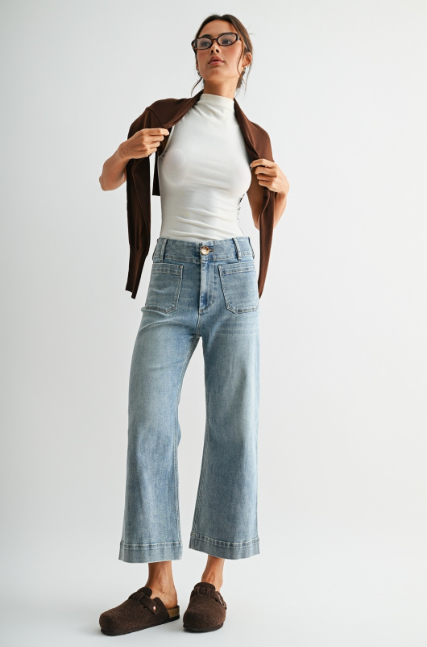Mica Cropped Sailor Jeans