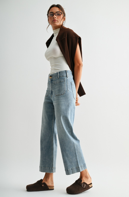Mica Cropped Sailor Jeans