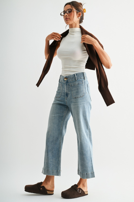 Mica Cropped Sailor Jeans