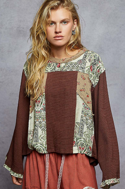 Waffle Patchwork Top *Final Sale*