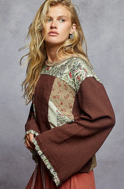 Waffle Patchwork Top *Final Sale*