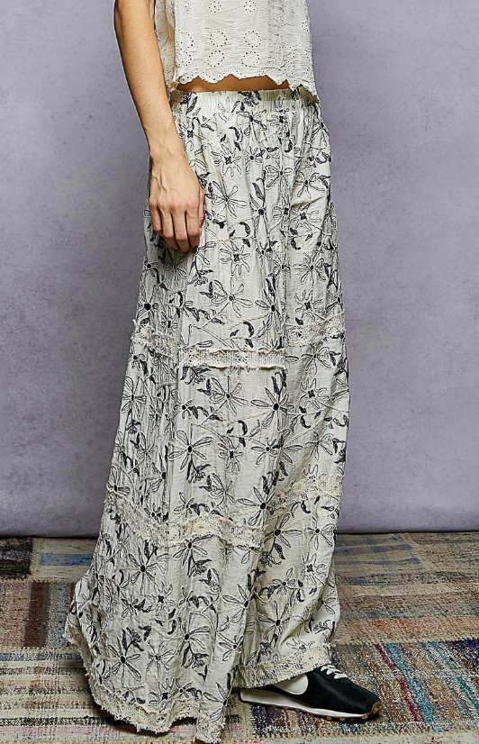 Embroidered Floral Pants *Final Sale*