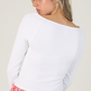 Long Sleeve Square Neck Tops