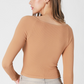 Long Sleeve Square Neck Tops