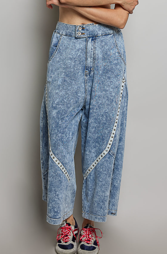 Studded Cropped Pants *Final Sale*