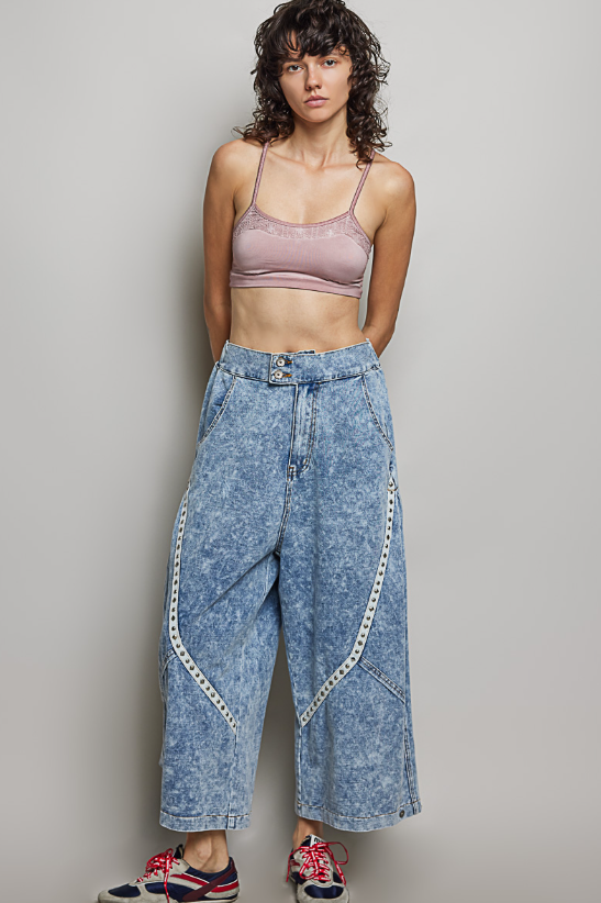 Studded Cropped Pants *Final Sale*