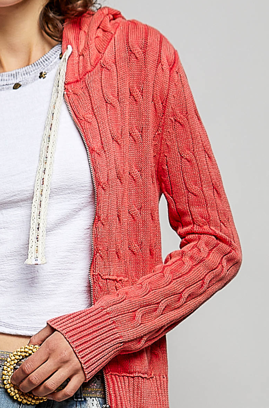 Cable Knit Hoodie *Final Sale*