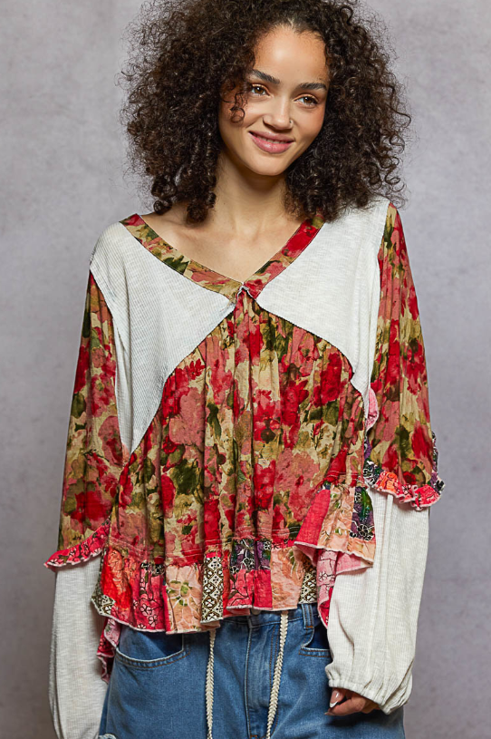 Watercolor Floral Top *Final Sale*