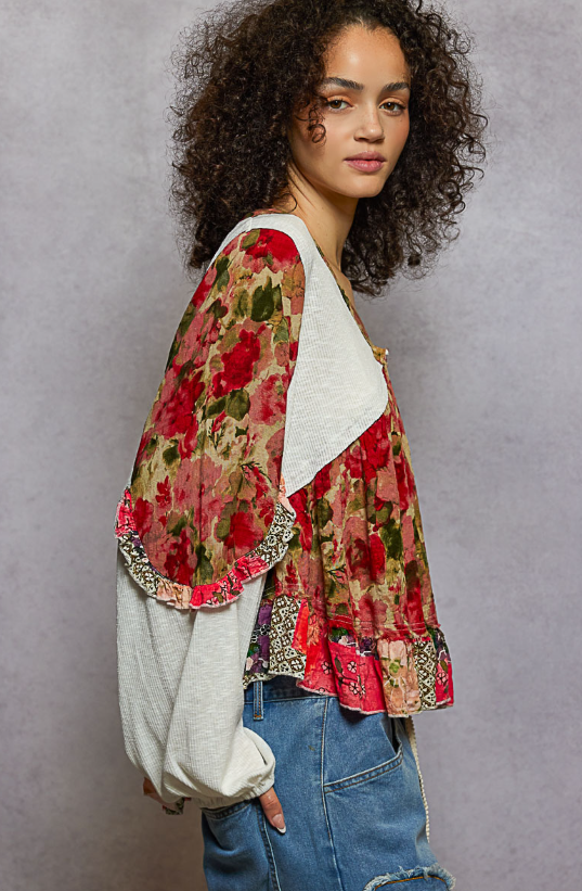 Watercolor Floral Top *Final Sale*