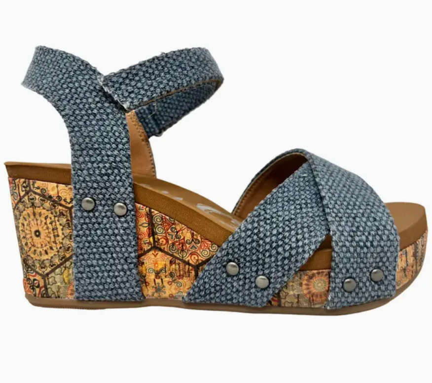 Shirley Statement Cork Wedges by Very G