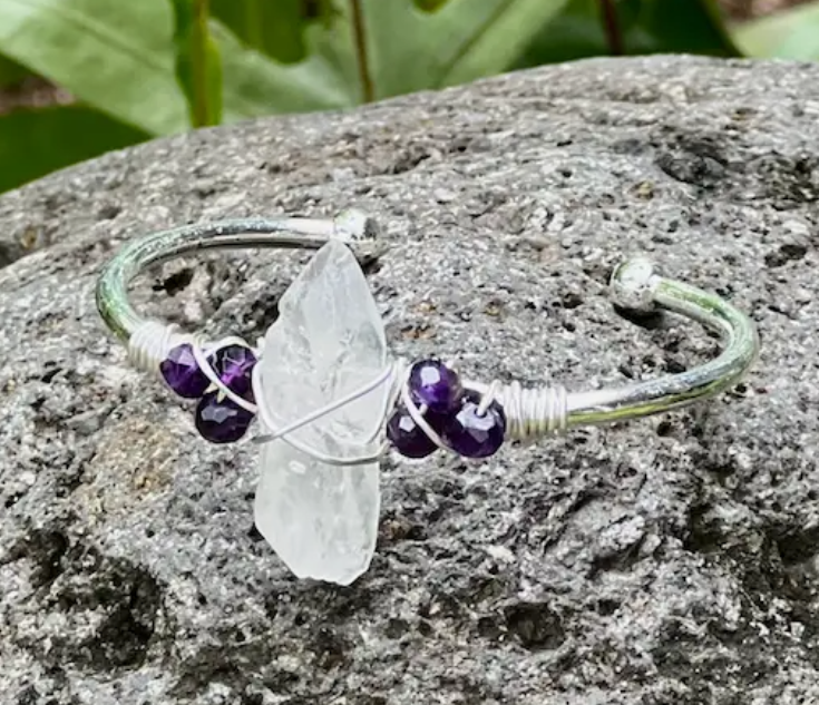 Handmade Gemstone Cuff Bracelets from Hawaii