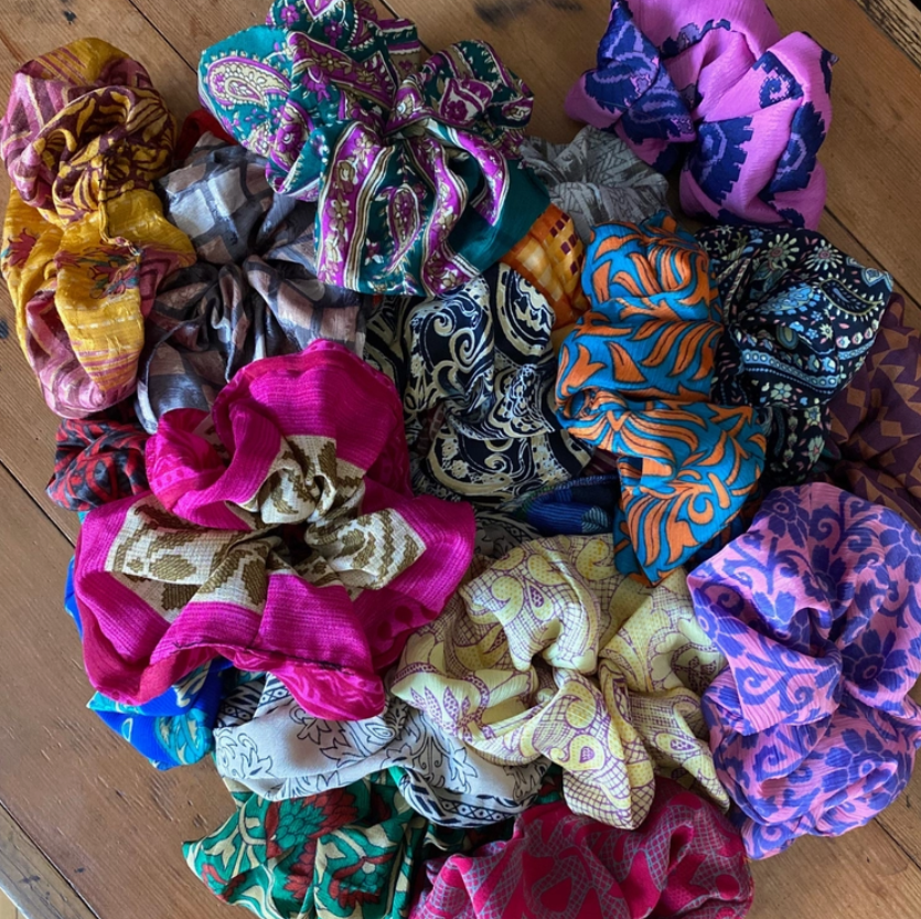 Recycled Silk Hair Scrunchies