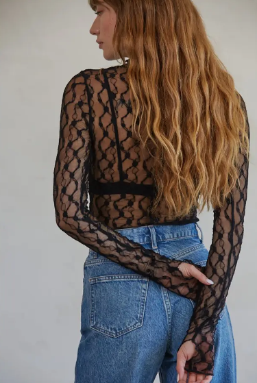 Foxy Lady Sheer Lace Top