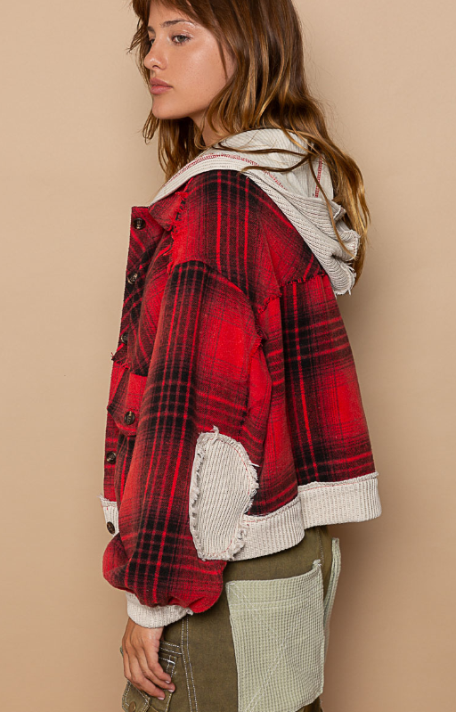 Fireside Hooded Flannel Top