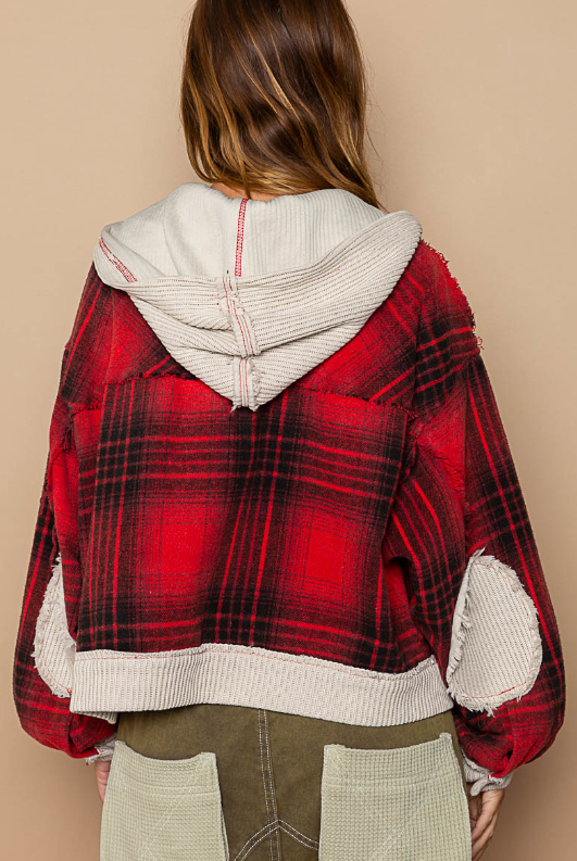 Fireside Hooded Flannel Top