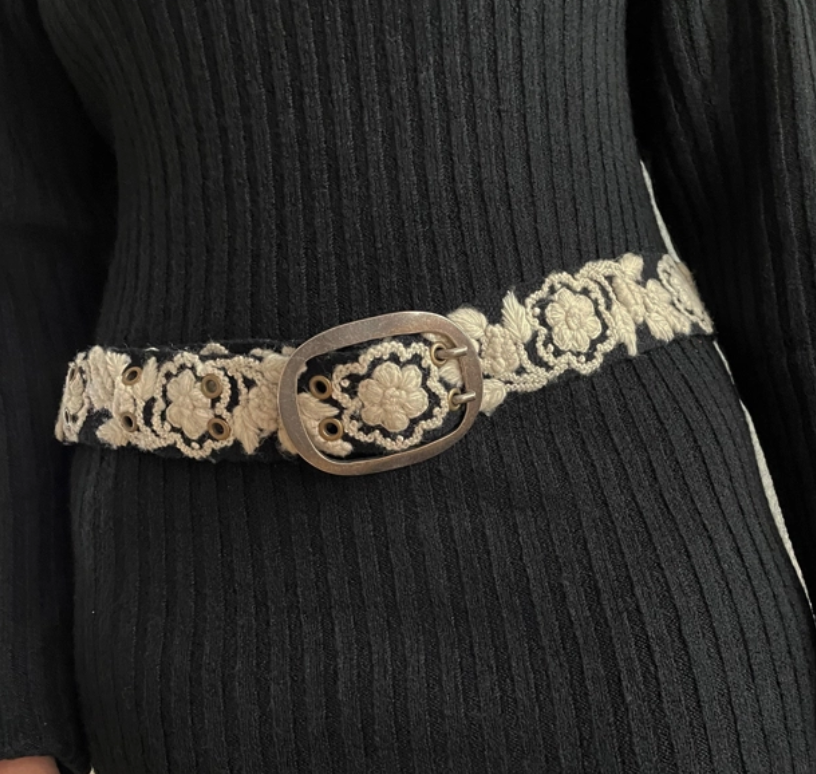 Wool Floral Embroidered Belts