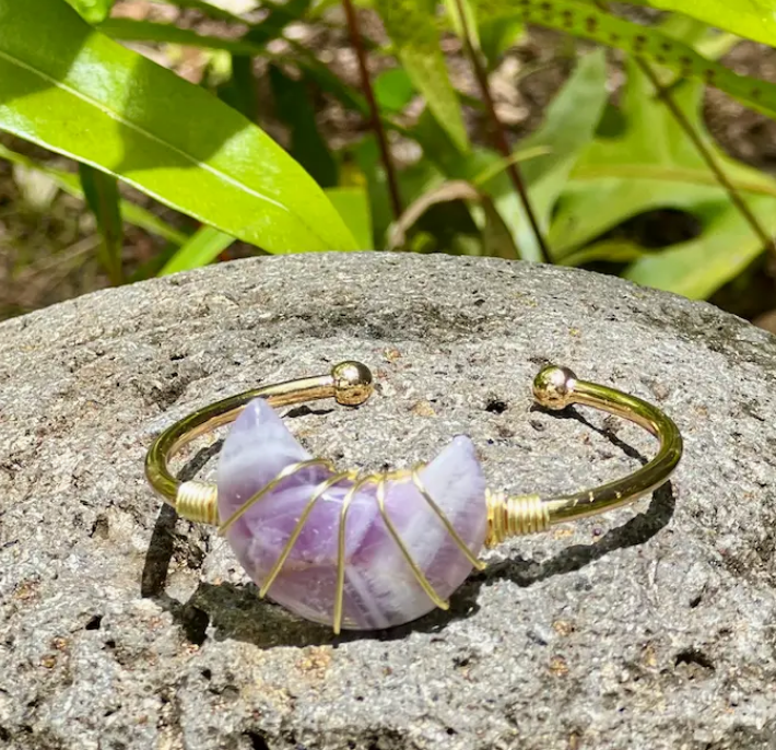 Handmade Gemstone Cuff Bracelets from Hawaii