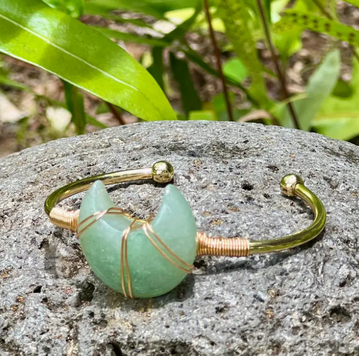 Handmade Gemstone Cuff Bracelets from Hawaii