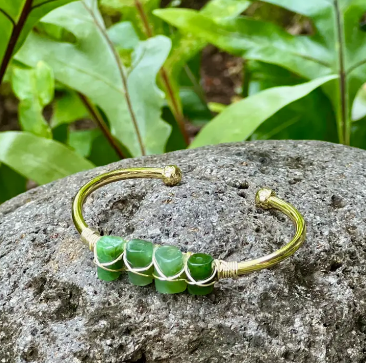 Handmade Gemstone Cuff Bracelets from Hawaii