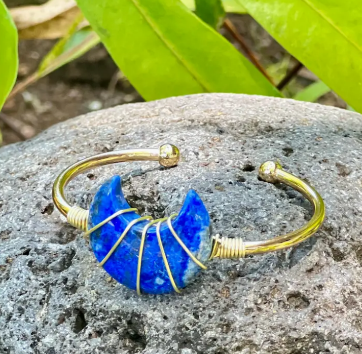 Handmade Gemstone Cuff Bracelets from Hawaii