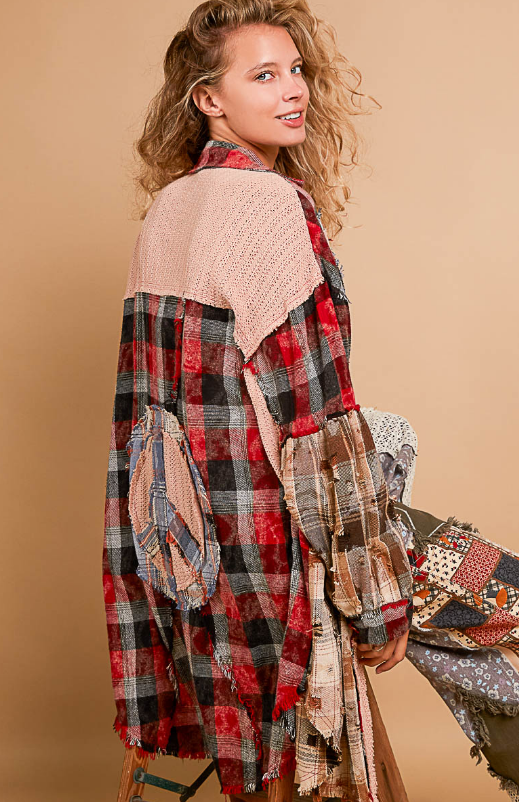 Rocky Mountain Way Peace Flannel Top