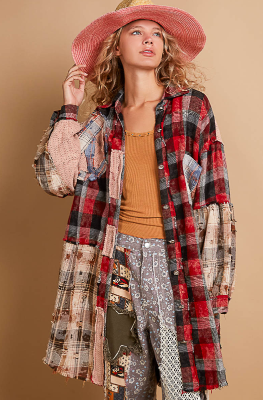 Rocky Mountain Way Peace Flannel Top