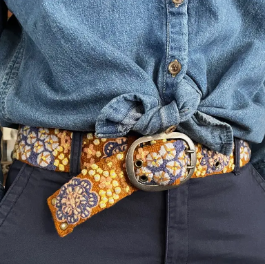 Wool Floral Embroidered Belts