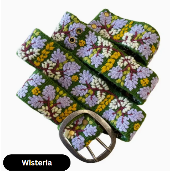 Wool Floral Embroidered Belts