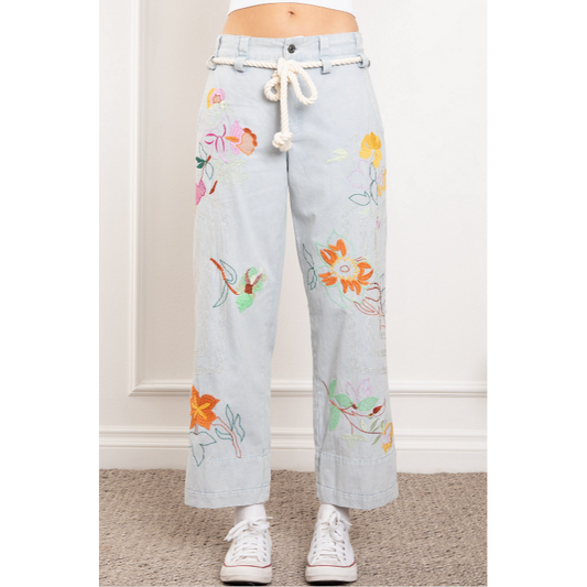 Be Flo-ral Embroidered Jeans