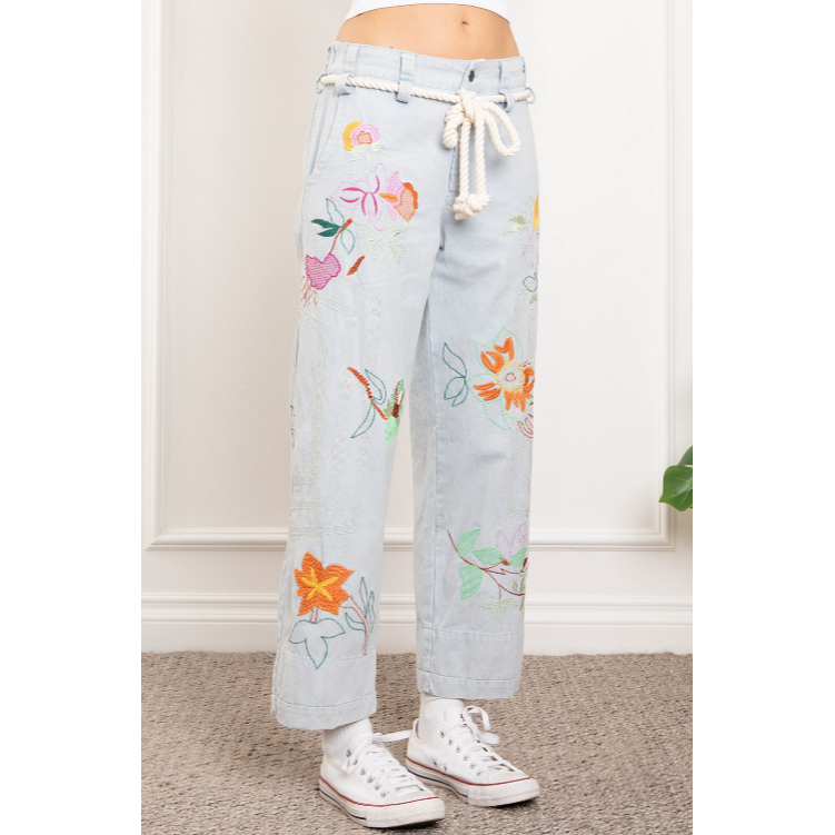 Be Flo-ral Embroidered Jeans