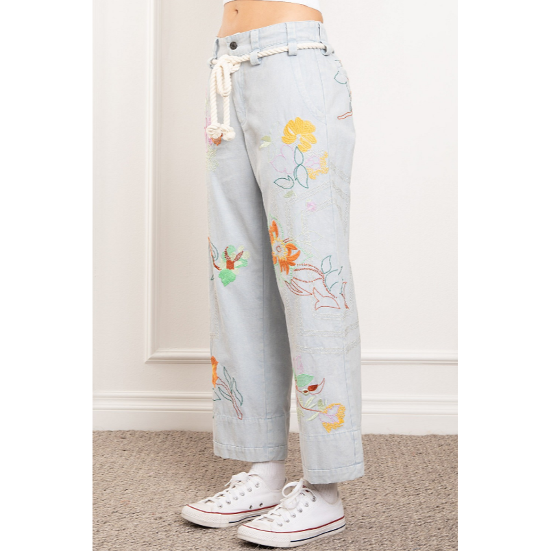 Be Flo-ral Embroidered Jeans