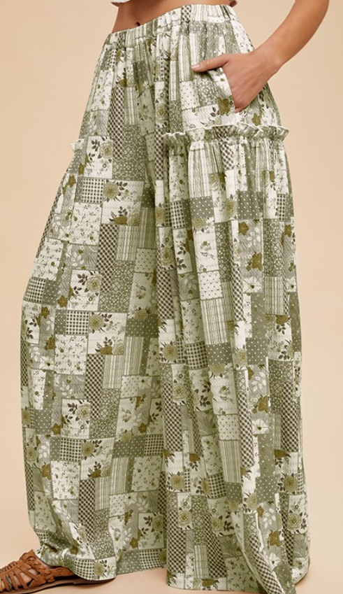 Here You Come Again Patchwork Pants