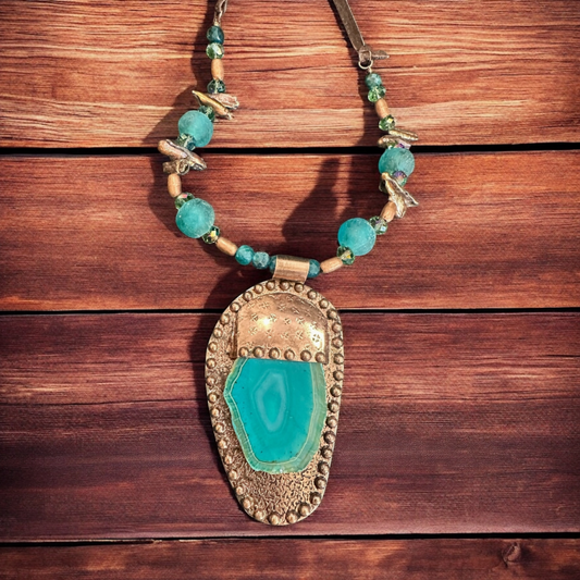 Copper Agate Adjustable Art Piece