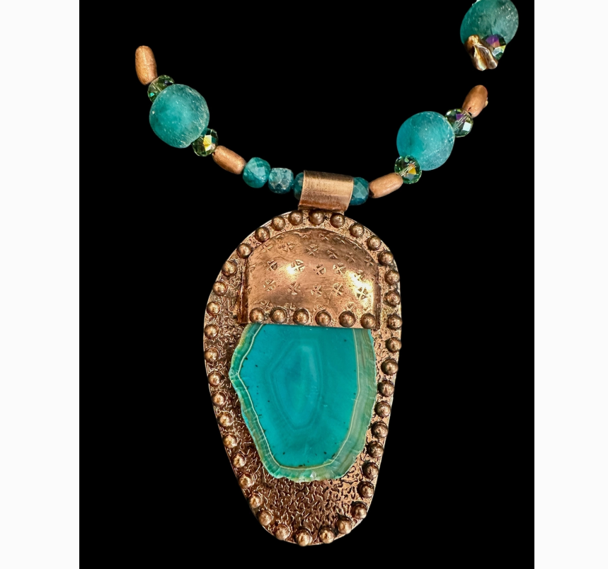 Copper Agate Adjustable Art Piece