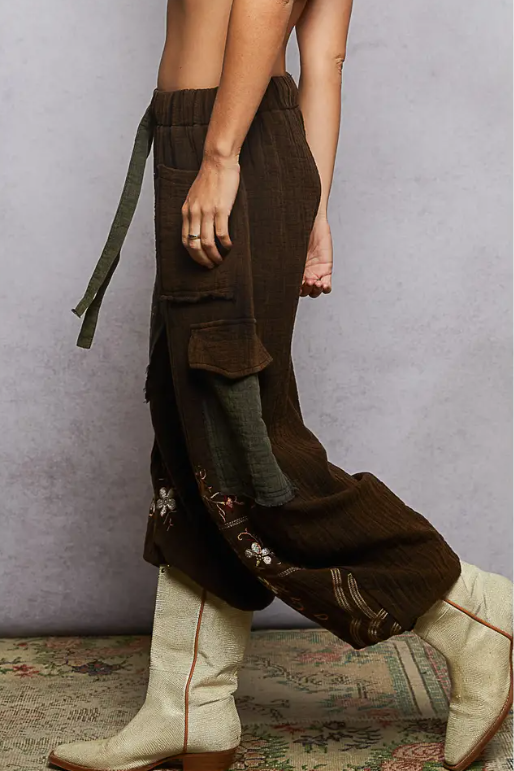 Mossy Trails Embroidered Pants