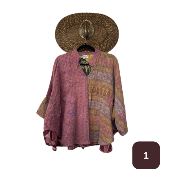 Free To Be Crop Kantha Top