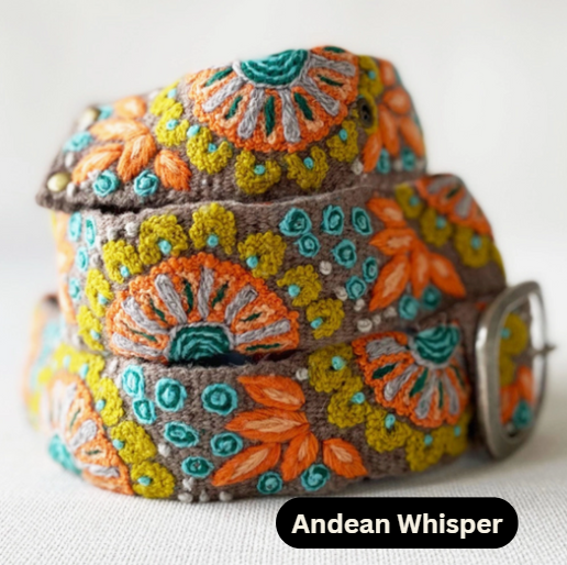 Wool Floral Embroidered Belts