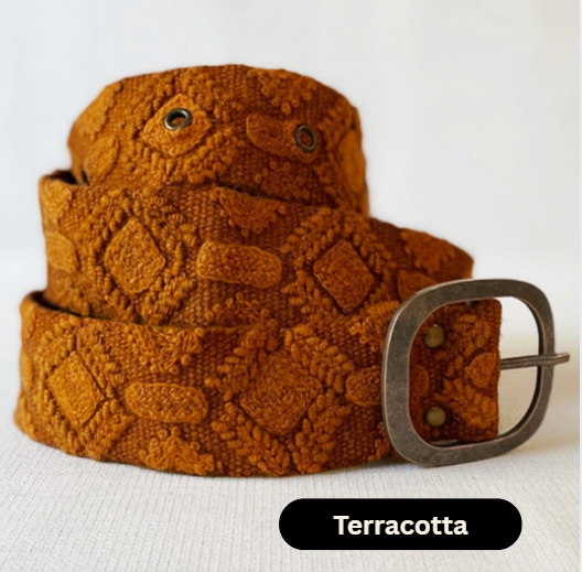 Wool Floral Embroidered Belts