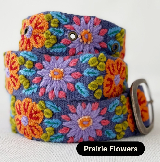 Wool Floral Embroidered Belts