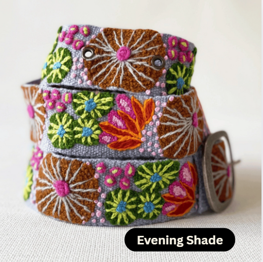 Wool Floral Embroidered Belts