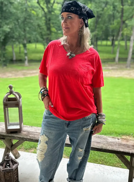 Moon Dance V-Neck Tee