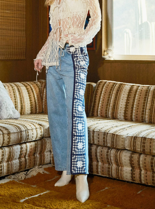 Sidetracked Crochet Jeans