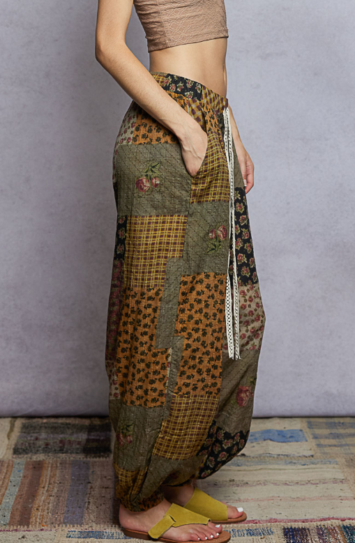 Carry On Patchwork Pants *New Color!*